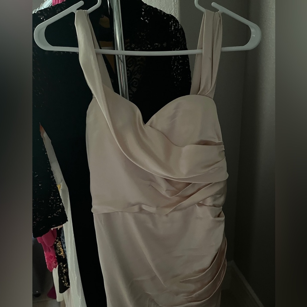 Elegant Cream Draped Dress